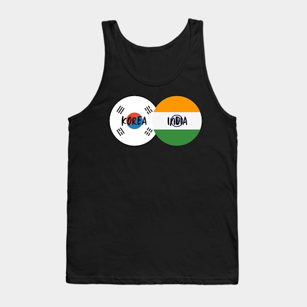 Korean Indian - Korea, India Tank Top by The Korean Rage